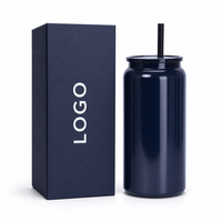 Gobelet en verre Mason personnalisé avec paille, capacité 16 oz, réutilisable, pour projets OEM, ODM et de marque privée