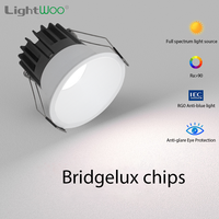 Spot LED COB 12W 18W orientable anti-éblouissement pour intérieur, plafonnier encastré moderne, éclairage européen pour bureau et magasin