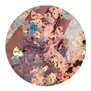 Confettis en forme de sirène mignons en vrac, 500g, paillettes plates en PVC pour la fabrication de bijoux, la manucure, les décorations de mariage et d'anniversaire - Product Image 2