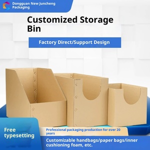 Custom Small Batch <b>Storage</b> Boxes with Slanted <b>Opening</b> Hard Kraft Paper for Shelf Organization - Product Image 2