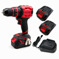 Perceuse sans fil à vitesse variable 18V 1600 tr/min avec moteur sans balais 60 N.m, mandrin auto-serrant, kit perceuse électrique et perceuse à batterie