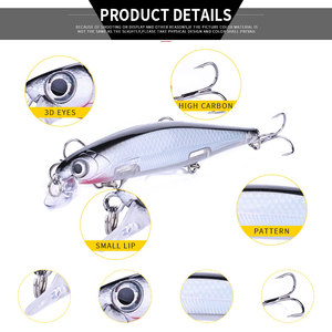 Topline 11cm 13g <span class=keywords><strong>esca</strong></span> di plastica pesciolino occhi 3D <span class=keywords><strong>pesca</strong></span> esche dure galleggianti Long Shot <span class=keywords><strong>esca</strong></span> <span class=keywords><strong>pesca</strong></span> pesciolino <span class=keywords><strong>con</strong></span> 3 ami da <span class=keywords><strong>pesca</strong></span> - Product Image 3