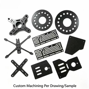OEM Carbon Fiber Parts & Sheet CNC Machining/Engraving Service for Carbon Fiber <b>Drone</b> Frame/Sim Racing Steering Wheel/Keychain - Product Image 1