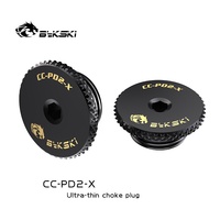 Bykski CC-PD2-X Bouchon de débit ultra-fin 2MM à serrage manuel, hexagonal interne, pièces premium G1/4' pour refroidissement liquide