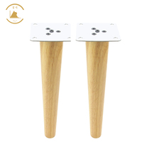 Hongshun Usine Directe Pieds En Bois pour Meubles En Bois Massif Rond Remplacement Canapé Jambes Jambes De L'armoire