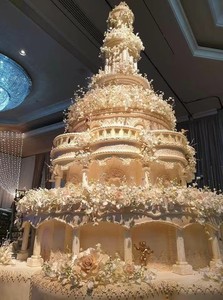 Décoration de gâteau de <span class=keywords><strong>château</strong></span> en mousse de style princesse personnalisée de luxe IFG pour la décoration de mariage - Product Image 2