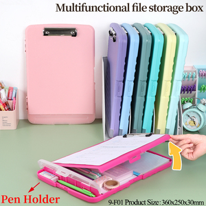 Sunshing tùy chỉnh A4 chất kết dính Clip bảng có thể gập lại nộp hồ sơ sản phẩm clipboard với tập tin lưu trữ Hộp văn phòng PP tập tin thư mục tủ - Product Image 2