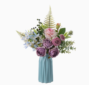 Fleurs artificielles faites <span class=keywords><strong>à</strong></span> la main Roy Rose Letters, décoration pour la maison et les murs, bouquet de mariage, nouvel an, Thanksgiving - Product Image 4