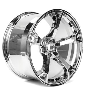 DWトリプルクローム銀鍛造ホイール19インチ5x114.3 350Z 370ZインフィニティG35 G37 Q50 Q60の新しい5年間保証 - Product Image 1