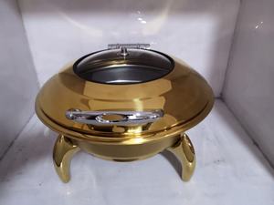 Ensemble présentoir de buffet de luxe Winners 9qt chauffe-plats martelés dorés chauffe-plats en acier inoxydable pour buffet chauffe-plats pour hôtel et banquet - Product Image 4