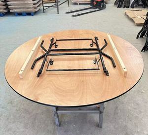 <span class=keywords><strong>Table</strong></span> Pliante <span class=keywords><strong>Ronde</strong></span> en Bois pour Banquet, Mariage, Camping ou Pique-nique en Extérieur - Product Image 4