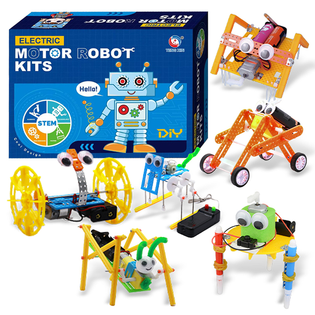 Wholesale 6 in 1 Electric Motor Robotic Science Experiment Kits Diy Stem Toys for Kids Educational