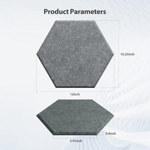 Paneles de espuma insonorizados hexagonales modernos, paneles de madera acústicos autoadhesivos de alta densidad para estudios, diseño de moda - Product Image 2