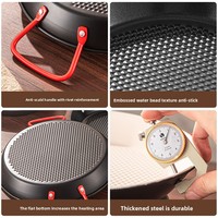 Poêle à steak en acier inoxydable, best-seller, épaisse, antiadhésive, 24/26/28 cm, compatible gaz et induction, pour la restauration