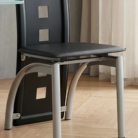 Chaise de salle à manger moderne avec dossier rembourré, chaise d'appoint à structure métallique, idéale pour banquets, restaurants et salles à manger domestiques