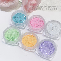 TSZS Nouvelle Décoration d'Ongles 3D Laser en Formes Mixtes Macaron Couleurs Adorables Cœur Étoile Paillettes Scintillantes pour DIY Ongles