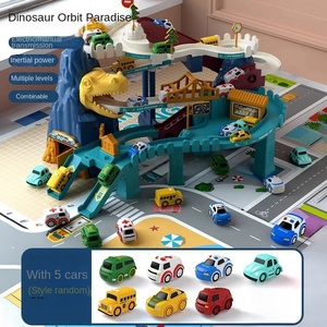 2025 Venta caliente multicapa DIY ensamblado sinuoso camino dinosaurio coche estacionamiento tráfico juguete juego rompecabezas juguete - Product Image 6