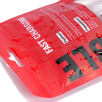 Sacs en plastique transparents brillants personnalisés à fermeture éclair, scellés sur 3 côtés, pour câbles USB, étanches, pour l'emballage de câbles informatiques