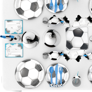 Set di forniture per stoviglie per feste calcio <span class=keywords><strong>verde</strong></span> ragazzo compleanno bambini piatti di carta usa e getta tazze <span class=keywords><strong>tovaglia</strong></span> - Product Image 4