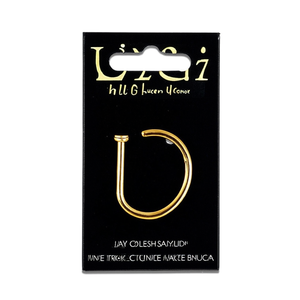 Uzai - Anillo de Labio Chapado en Oro, Aleación de Zinc, Joyería Corporal Clásica Unisex, Joyería para Piercing Labret - Product Image 1