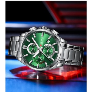 Montre sport chronographe à quartz CURREN 8475 pour hommes - Bracelet en acier inoxydable et cadran multifonctionnel - Product Image 3