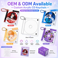 Porte-clés personnalisé en acrylique transparent avec puce NFC, mini pendentif disque personnalisé avec texte/logo pour cadeaux intelligents et souvenirs