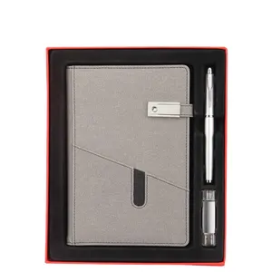 Promotie-item A5 Notebook Pen Usb Flash Drive 3 In 1 Gepersonaliseerde Nieuwigheid Geschenken
