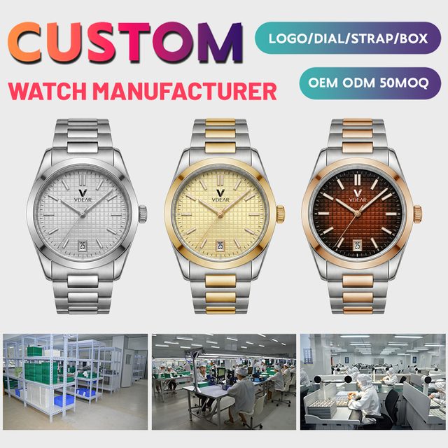 New Fashion Factory Customize Watch With Logo Brand OEM Classic Stainless Steel Quartz Wrist Watch Business Luxury Watch for Men