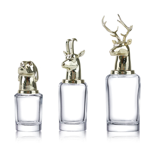 Cao cấp 30ml 50ml 100ml trong suốt dày chai nước hoa thủy tinh cho món quà thiết kế đặc biệt với phun và động vật đầu <span class=keywords><strong>cap</strong></span> - Product Image 1