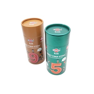 Food Grade Cylinder Chocolate Box Packaging Kid'sGift Box Custom Brand Cardboard Paper Printing Round Tube Box With Logo Sticker