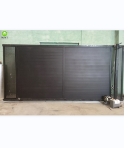 Puerta Corredera Automática de Aleación de Aluminio para Patio, Puerta Corredera Eléctrica Gris Negra para Villa - Product Image 1