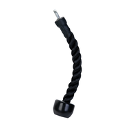 OEM/ODM câble de traction pour triceps en nylon et acier robuste de 27 36 pouces, corde d'entraînement d'exercice intérieur noire, poids de 20kg