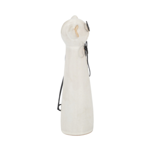Statuetta di gatto in ceramica con occhiali, ornamento decorativo bianco per la casa, l'ufficio, la scrivania, la mensola. - Product Image 3