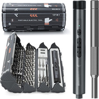 Jeu de tournevis de précision professionnels électriques, magnétiques, multi-tournevis, outils de réparation, batterie lithium-ion, organiseur enroulable