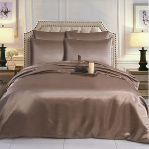 Ensembles de housses de couette en satin de soie de qualité supérieure, vente en gros, ensembles de literie 6 pièces de luxe en soie, drap de literie, housse de couette, lit, Offres Spéciales - Product Image 5