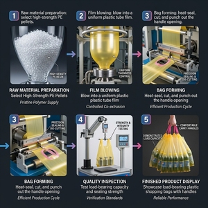 Sacchi per Rifiuti in Plastica Polietilene Piatti ad Alta Resistenza, Sacchetti Durevoli per lo Smaltimento di Rifiuti Generici - Product Image 3