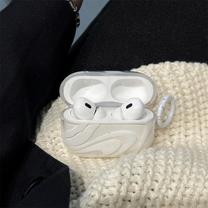 Estuche Protector para Auriculares con Diseño Curvo Blanco, Compatible con Apple AirPods 2, 3, 4 Pro, Auriculares Inalámbricos Bluetooth - Product Image 4