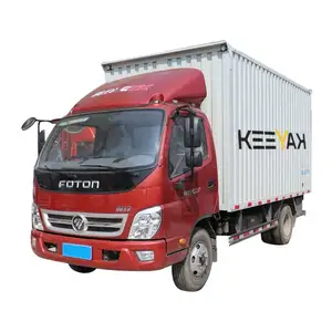 Foton Light Duty Cargo Truck Diesel Small Van Truck Transport Vehicle Expression for sale 4M 5M Van truck Deposit shipment