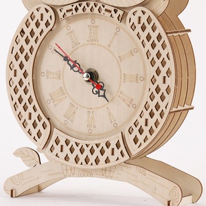 2025 tiktok Hot Bán câu đố bằng gỗ 3D Tự làm mô hình <span class=keywords><strong>kit</strong></span> đồ chơi Cú 3D Câu Đố đồng hồ bằng gỗ cho đồ chơi thủ công - Product Image 6