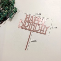 Maßgefertigter Schwarzer Glitzer Rote Rose Doppelseitiger Cake Topper Hochzeitstorten-Dekoration Topper