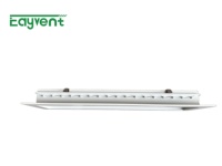 Grille de ventilation linéaire mince à surface lisse avec clip à ressort, diffuseur en aluminium à double déflection, sans bruit de vent, pour la décoration intérieure