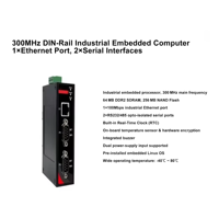 工业级 DIN 安装型 PC X86 嵌入式无风扇 4 LAN RS485 CAN Modbus 边缘网关 DC 9 36V 宽温范围