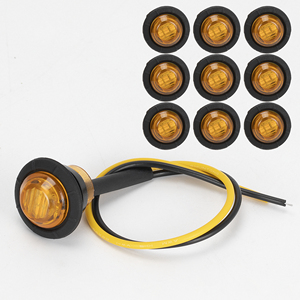Đèn báo LED màu vàng 12V, lắp bảng điều khiển, đèn tín hiệu, chống nước IP67, đèn báo tròn cho ô tô, xe tải, thiết bị hàng hải, bảng điều khiển - Product Image 3
