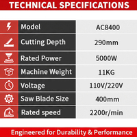 Sıcak Fırsat 5000W Elektrikli Halka Testere Makinesi 110V/220V Yüksek Frekanslı Beton Duvar Kesme Testeresi Motorlu Dişli ve Su Pompası ile