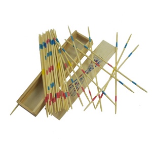 Gioco di Bastoncini in Legno Classico Mikado, Gioco di Strategia per Famiglia e Feste con Scatola Portaoggetti, Divertimento da Tavolo per Interni - Product Image 1