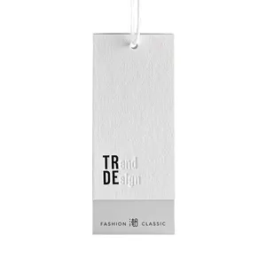 Weiße Karte Schmuck Aufzug Kleidung Design Tag Preis schild Auflistung