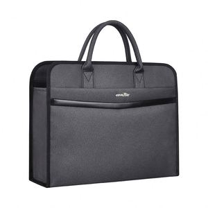 Quality Gray Waterproof Business <b>Briefcase</b> PU Leather Multi-functional Computer Conference Bags for Office Travel File Storage - Product Image 5