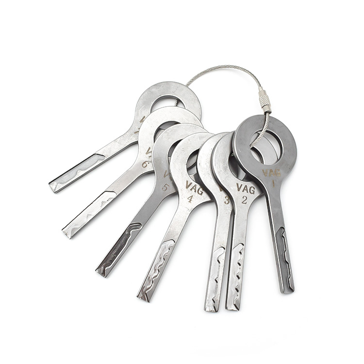 Оптовая продажа HU66 слесарный инструмент из нержавеющей стали лазерной трек V-AG отмычки Быстрое открытие V-AG Автомобильный Дверной замок для слесаря