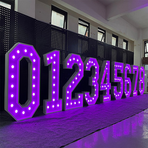 2024 Numeri Luminosi a <span class=keywords><strong>LED</strong></span> in Acciaio Inox Ecologici da 3ft-5ft per Decorazioni di Matrimoni ed Eventi e per <span class=keywords><strong>Aziende</strong></span> - Product Image 2