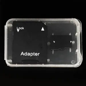 2合1 TF sd卡透明塑料盒适配器微型存储sd卡储物盒支架
